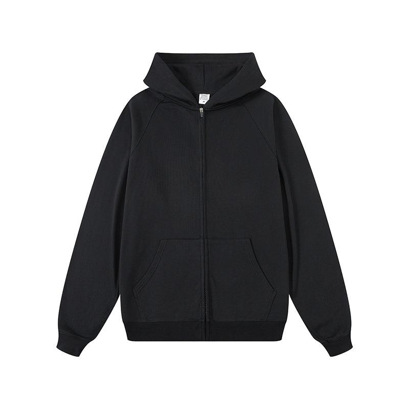 Balerz Unisex Cotton Fleece Heavyweight Zip Up Over Sized Kangaroo Pocket Hoodies Jacket