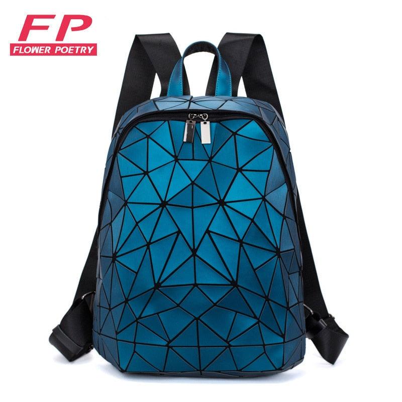 Balerz Unisex Geometric Backpack Fashion Rhombus Matte Luxury Shoulder Bag