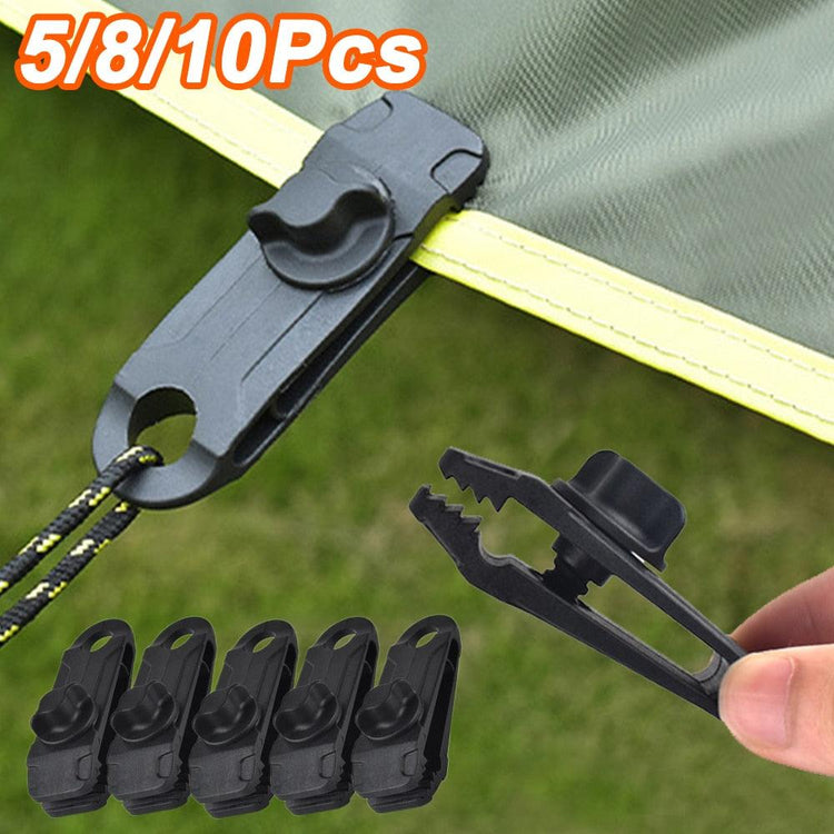 Balerz 10/8/5 PCS Tarpaulin Clip Awning Tent Clamp Canopy Lashing Buckle Jaw Grip Outdoor Camping Hook Anchor Windproof Rope Barb
