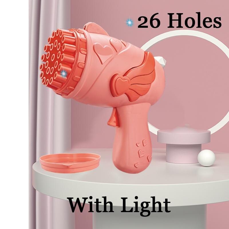 Balerz 23 Holes Automatic Gatling Bubble Gun Soap Maker Kids Outdoor Electric Bubble Machine Toys