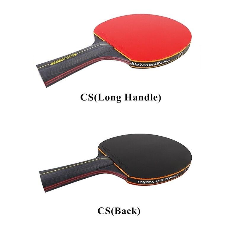Balerz 2PCS 6 Star Ping Pong Racket Table Tennis Racket Set Pimples-in Rubber Hight Blade Bat Paddle With Bag -40