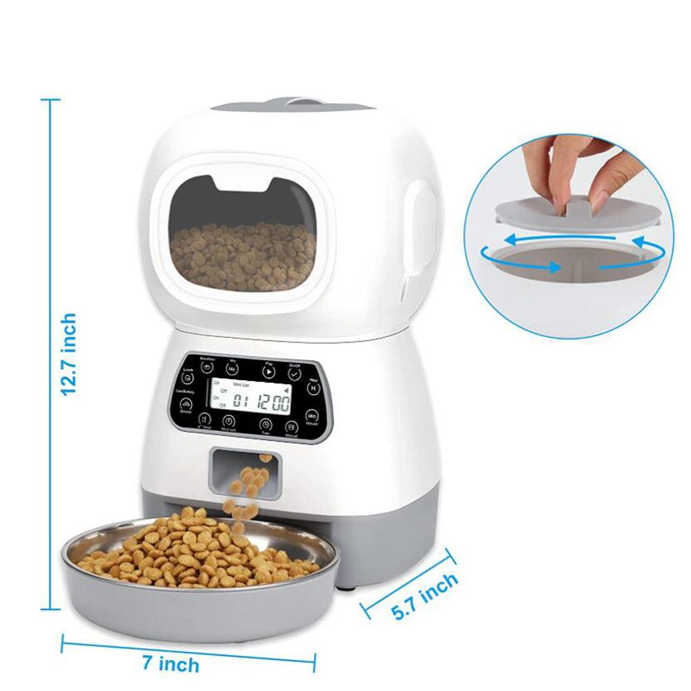 Balerz 3.5L Automatic Pet Feeder Smart Food Dispenser Cats Dogs Timer Stainless Steel Bowl Auto Dog Cat Pet Feeding Supplies
