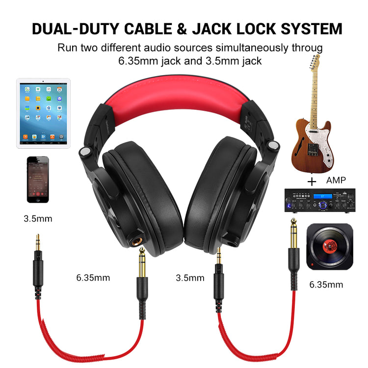 Balerz OneOdio headphones Dual Duty Cable & Jack Lock System