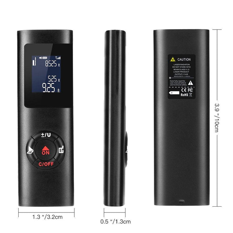 Balerz 40m Digital Level Laser Rangefinder Laser Distance Meter Mini USB Handheld Infrared Range Finder Accurate Portable Measuring Tape