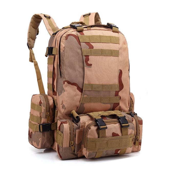 Balerz 55L Outdoor Tactical Camouflage Waterproof Large Capacity Hiking Backpack