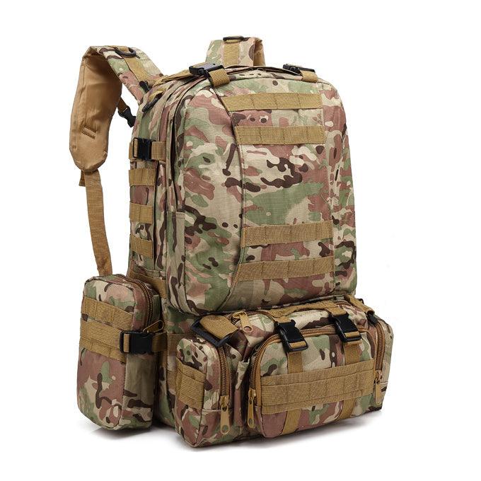 Balerz 55L Outdoor Tactical Camouflage Waterproof Large Capacity Hiking Backpack