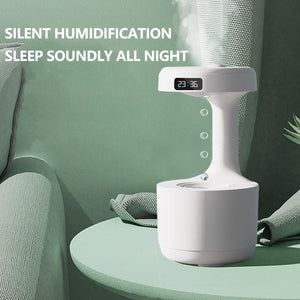 Balerz 800ml air humidifier home anti-gravity water droplets ultrasonic cool mist maker fogger with led display office bedroom desktop