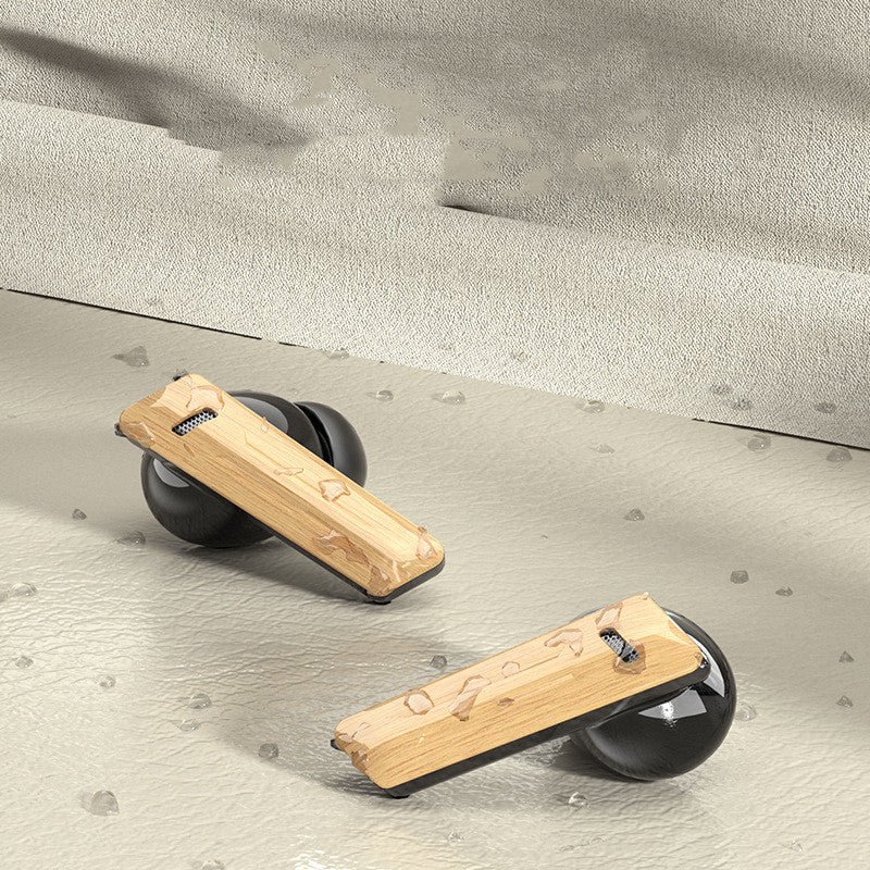 Balerz Wood Grain Wireless Sports In-ear Noise-canceling Low-latency Bluetooth Headphones