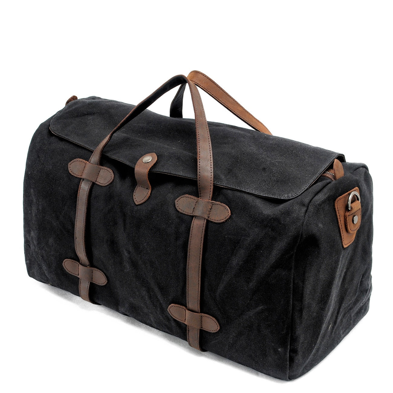 Balerz MUCHUAN Vintage Pure Cotton Canvas Leather Travel Duffle Bags