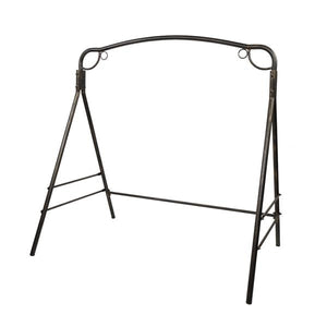 Balerz Bent Armrest Double Swing Chair Iron Hammock Swing Frame Anti-Rust&amp;Durable Outdoor Patio Furniture Black[US-Stock]