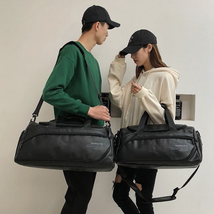 Balerz Men Leather Travel Bags Large Capacity Duffle Bag Luggage