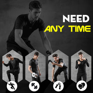 Balerz 5 Pcs/Set Men&#39;s Tracksuit Gym Fitness Compression Sports Suit Clothes Running Jogging Sport Wear Exercise Workout Tights