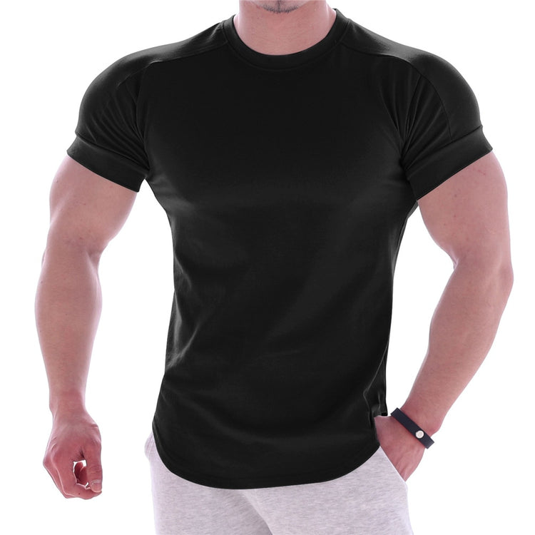 Balerz Men's Slim Fit T-shirt Quick-drying Curved Hem Tee Top