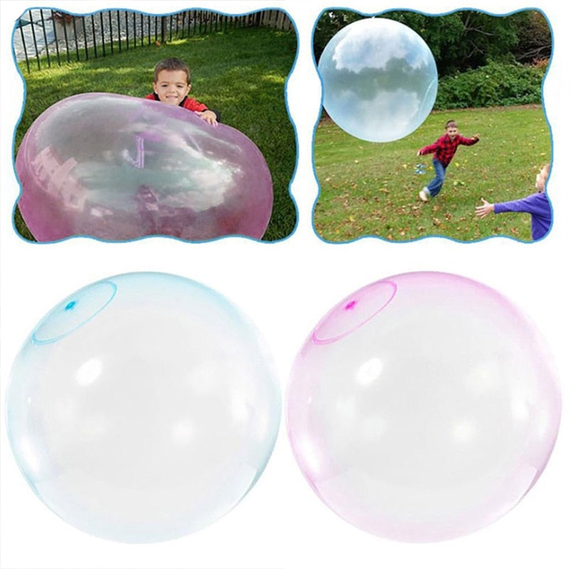 Balerz Fun Summer Transparent Inflatable Ball Balloon Kids Children Outdoor Toys Soft Air Water Filled Bubble Ball Party Game Gift