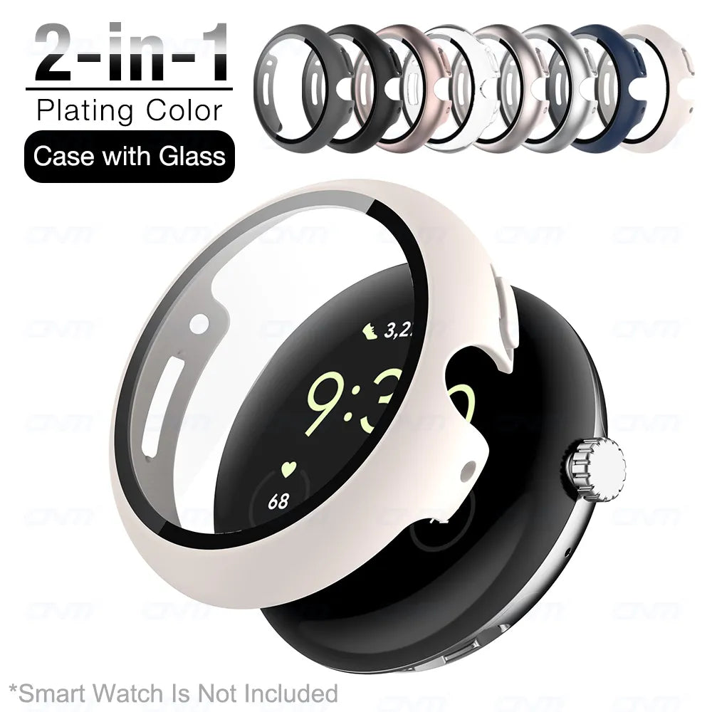 Google Pixel Watch Case With Tempered Glass Screen Protector