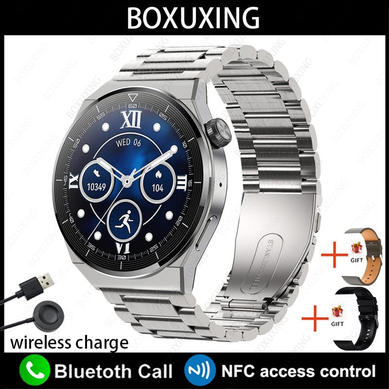 Balerz For Huawei Xiaomi NFC Smart Watch Men GT3 Pro AMOLED 390*390 HD Screen Heart Rate Bluetooth Call IP68 Waterproof SmartWatch 2023