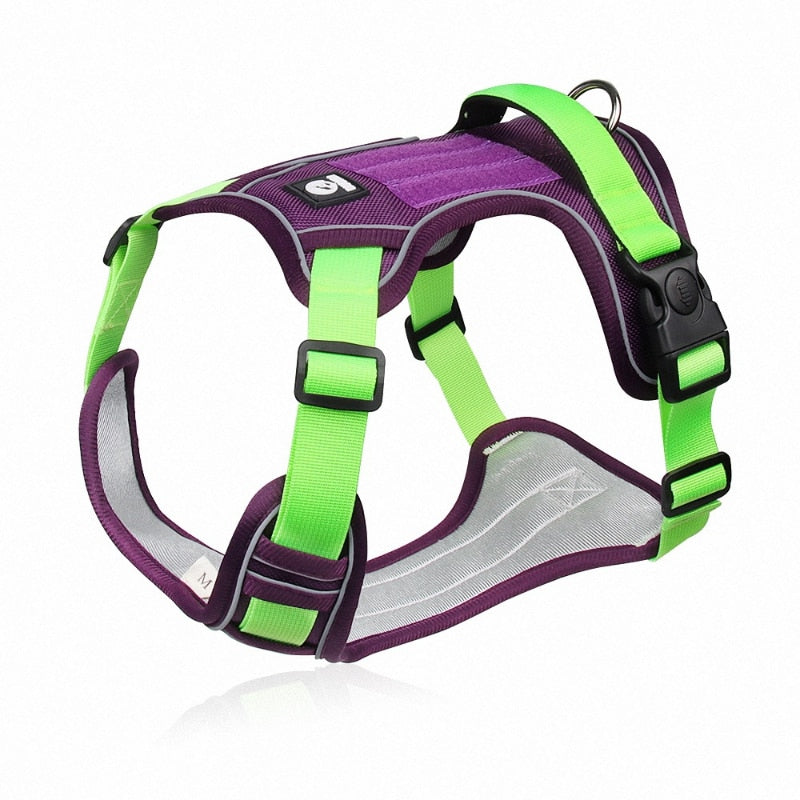 Balerz Adjustable Harness Dog Reflective Safety Training Walking Chest Vest Collar