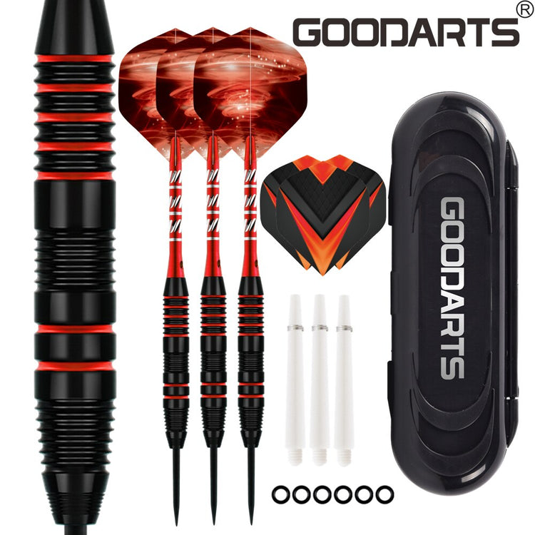 Balerz GOODARTS Indoor Sports Games Professional Needle Barrel Point With Aluminum Shafts Flight Set Black 20g Steel Tip Darts Case