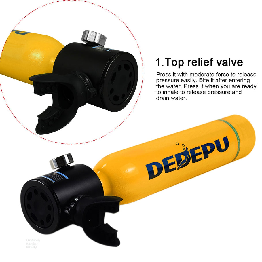 Balerz DEDEPU Mini Scuba Diving Tank Underwater Swimming Swimmer 0.5L 5-10 Minutes Cylinder Equipment Dive Bottle Oxygen Scuba Tank