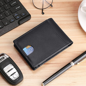 Balerz Genuine Leather Wallet With Airtag Pouch RFID Anti-theft
