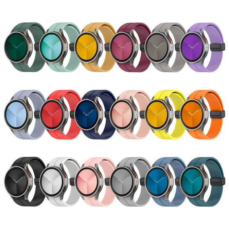 Balerz Silicone Strap for Samsung Watch 5/4 Magnetic Buckle Band 4 Classic