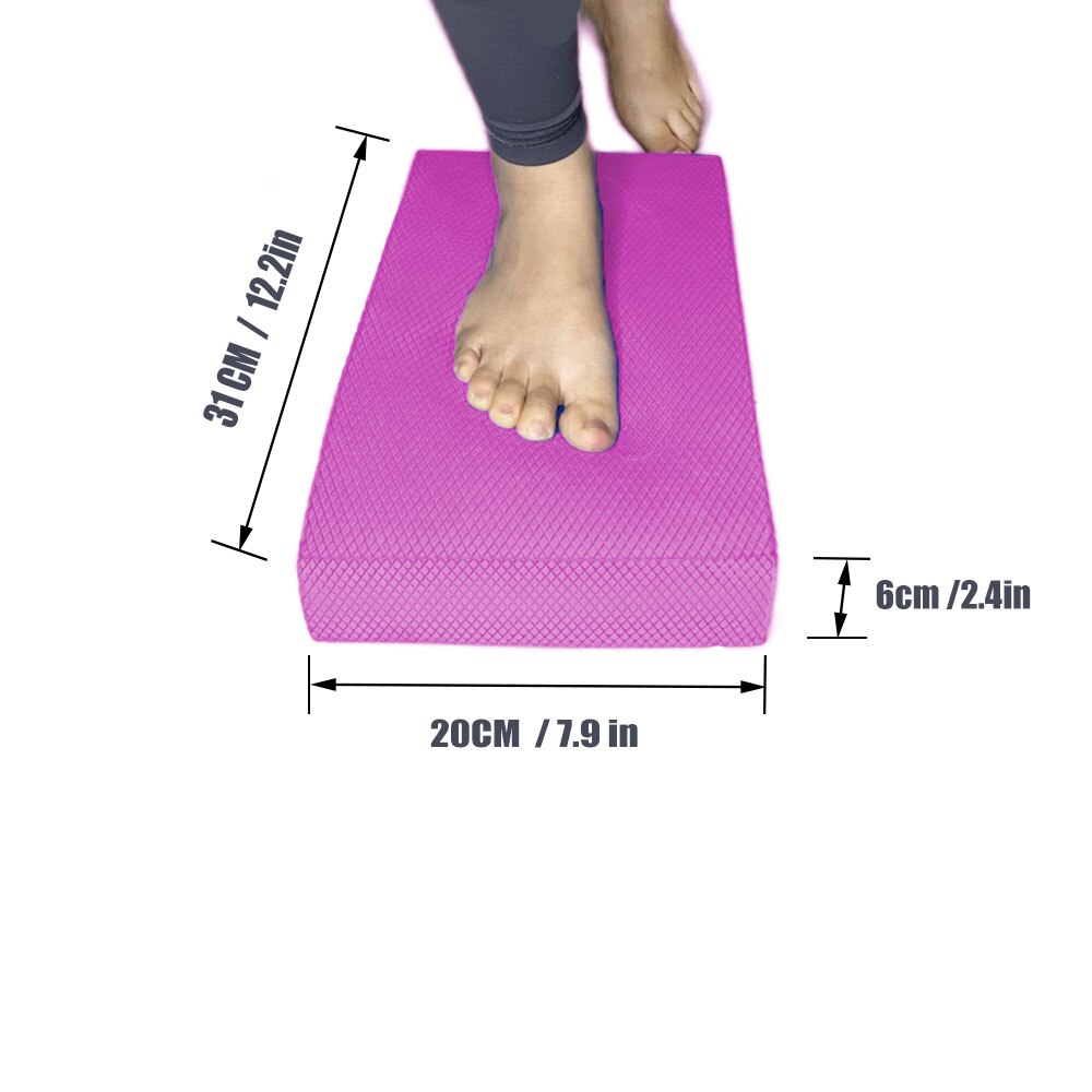 Balerz Foam Balanced Yoga Cushion Waist Training TPE Balance Pad Ankle Knee Rehabilitation Physical Therapy Balancing Training Mat