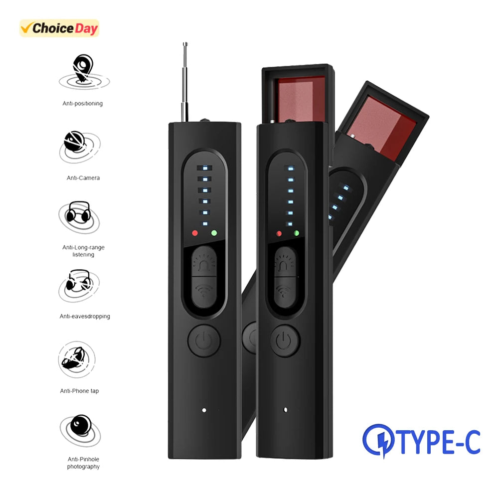 Camera Detector Anti-Spy GPS Tracker Listening Device Bug RF Wireless Signal Scanner Security Protection