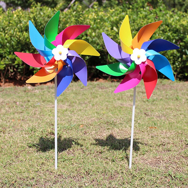 Balerz Garden Yard Party Camping Windmill Wind Spinner Ornament Decoration Kids Toy Colorful Outdoor Toys for Kids