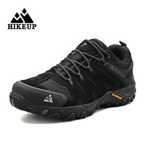 Balerz HIKEUP Men&#39;s Hiking Shoes Suede Leather Outdoor Shoes Wear-resistant Men Trekking Walking Hunting Tactical Sneakers