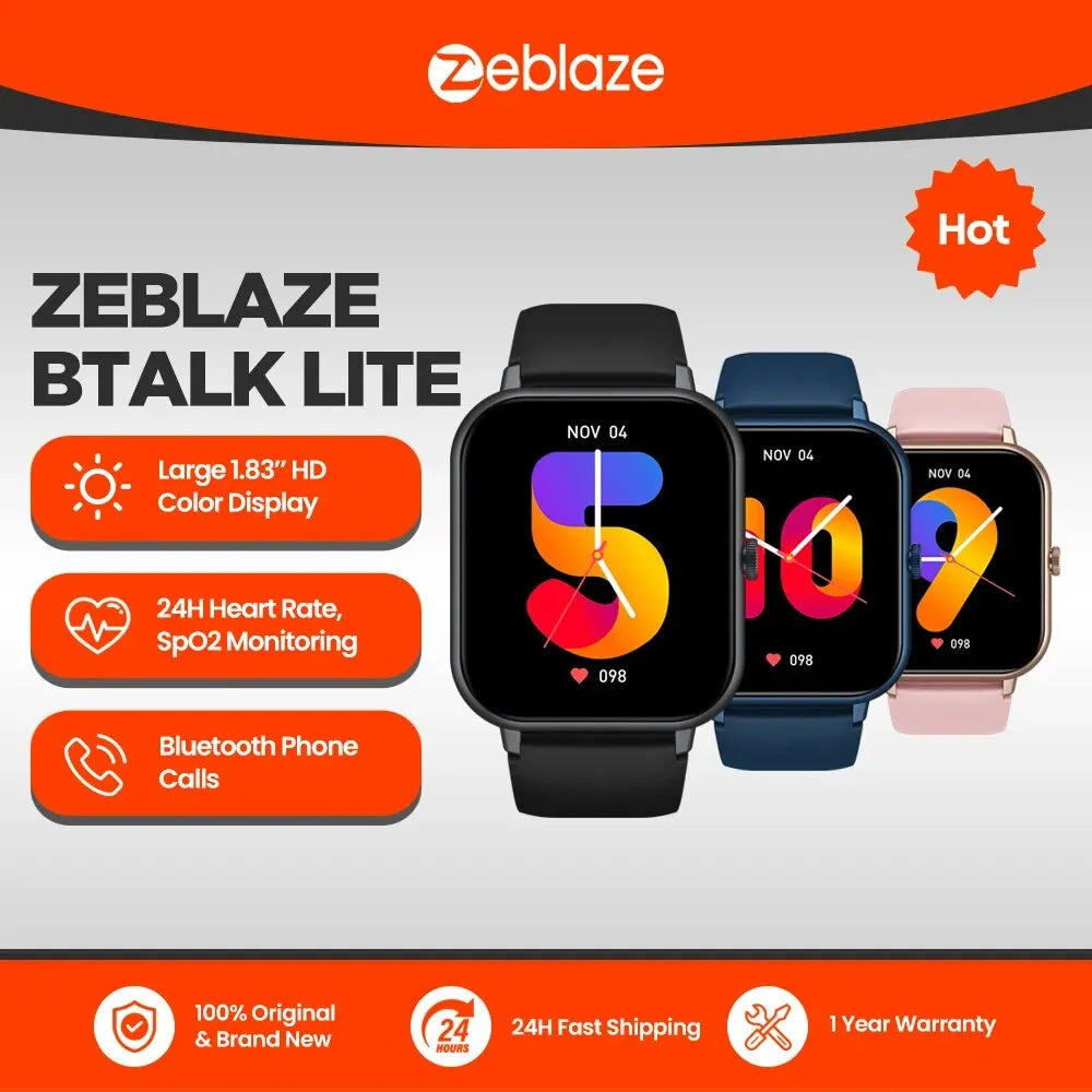 Zeblaze Btalk Lite Voice Calling Health Sport Monitoring Smart Watch