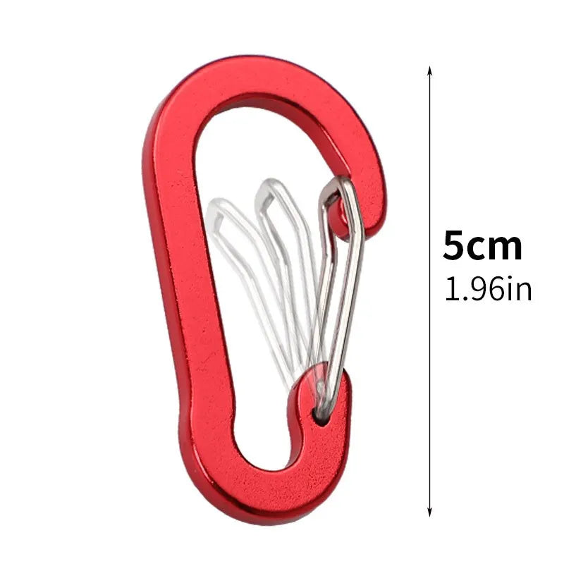 Balerz Multi Use Carabiner Clips 6 Packs Aluminum Alloy Buckle Fishing Climbing