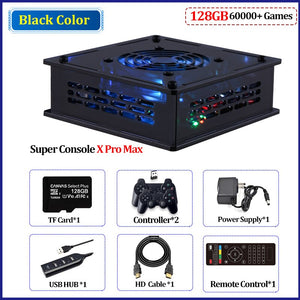 Balerz HEYNOW Retro Game Box Super Console X Pro Max with 70000+ Games 50+ Emulators Dual System 4K HD TV Box For PS1/PSP/N64 WiFi/LAN