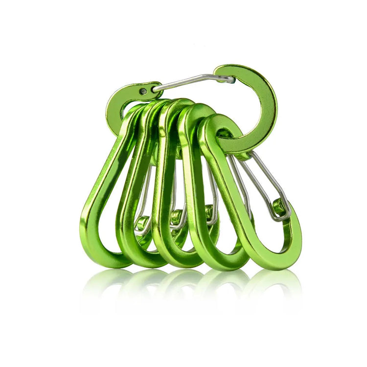 Balerz Multi Use Carabiner Clips 6 Packs Aluminum Alloy Buckle Fishing Climbing