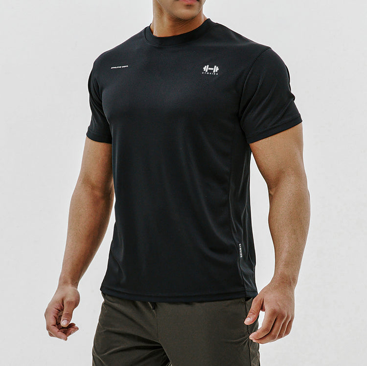 Balerz Gym Fitness T-Shirts Men Running Workout Short Sleeve Tees