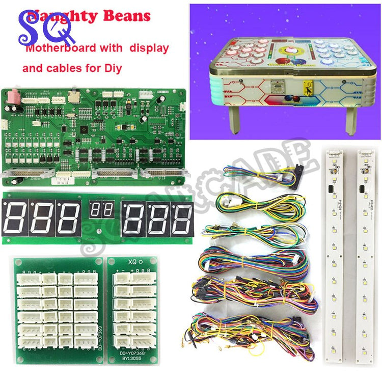 Balerz Coin Operated Indoor Amusement Equipment Naughty Beans Hit Hammer Game Arcade Machine Board With Wires Cable Display DIY Kit 12V