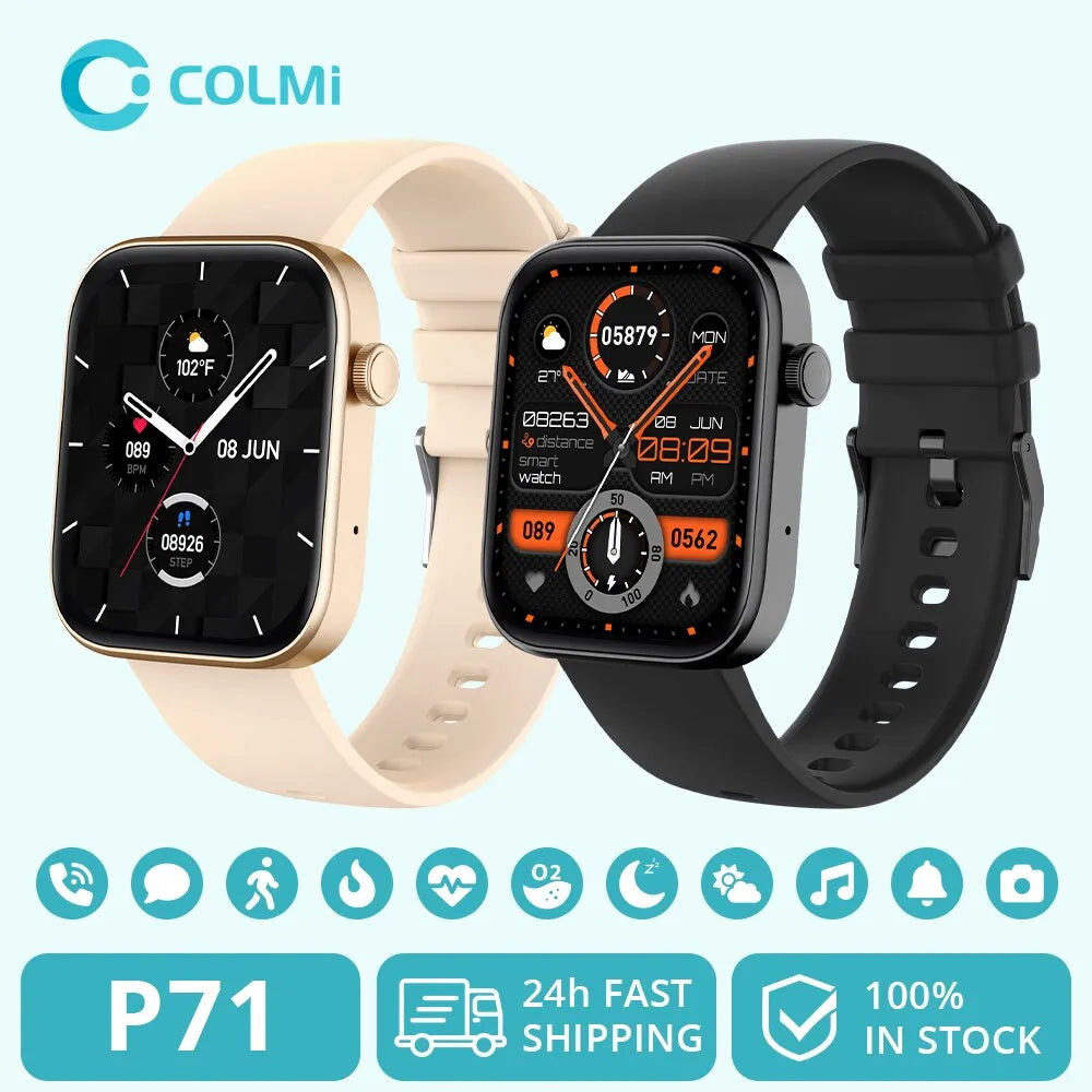 COLMI P71 Voice Calling Health Monitoring IP68 Waterproof Smartwatch