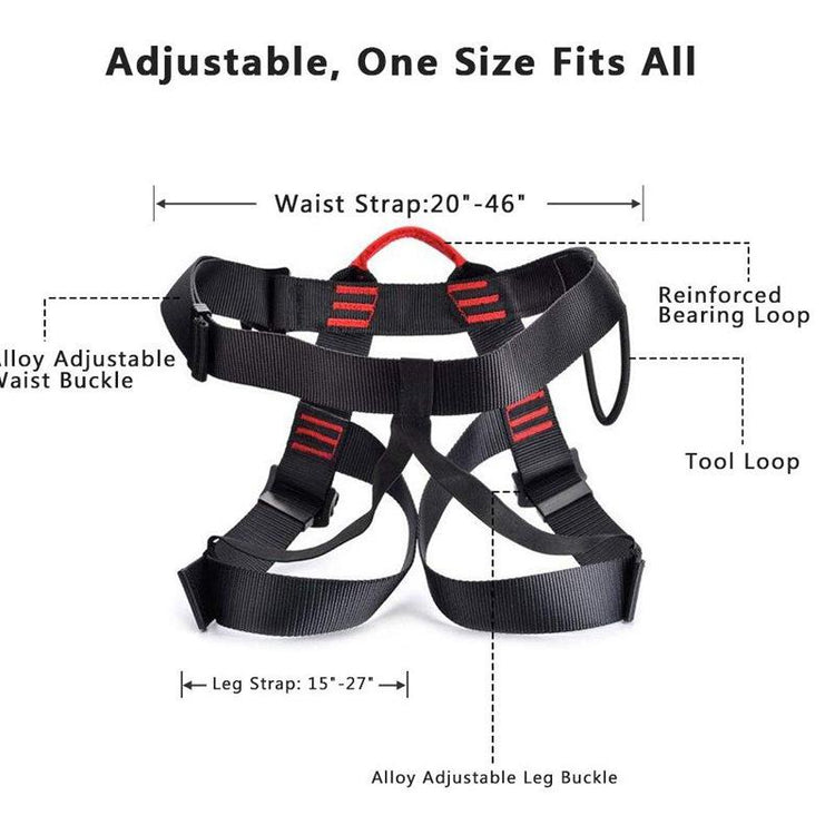 Balerz Anti-Fall Safety Belt Adjustable Half-Body Harness for Outdoor Activities Climbing Mountain Work Altitude Climbing