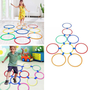 Balerz Children Brain Games Hopscotch Jump Circle Rings Set 28/38cm Kids Sensory Indoor Outdoor for Sports Entertainment Toy