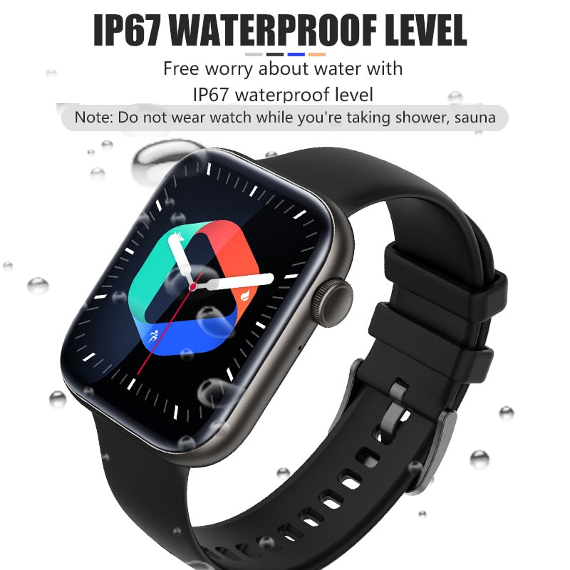 Balerz For Xiaomi Huawei Samsung 1.81 inch Bluetooth Call Smartwatch Men Support 120 Sport  2022 New Women Rotary keys Smart Watch +Box