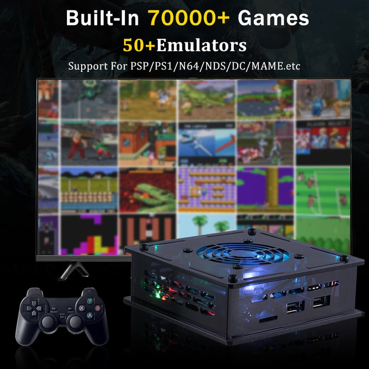 Balerz HEYNOW Retro Game Box Super Console X Pro Max with 70000+ Games 50+ Emulators Dual System 4K HD TV Box For PS1/PSP/N64 WiFi/LAN