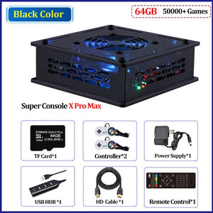 Balerz HEYNOW Retro Game Box Super Console X Pro Max with 70000+ Games 50+ Emulators Dual System 4K HD TV Box For PS1/PSP/N64 WiFi/LAN