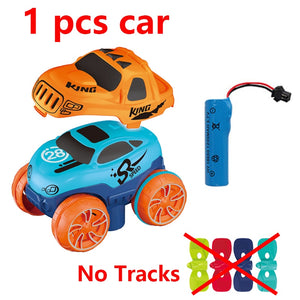 Balerz DIY Rechargeable Kids Toy Trains Sets Toy Cars Railway Racing Track Play Set