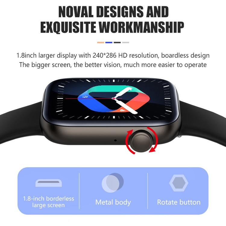 Balerz For Xiaomi Huawei Samsung 1.81 inch Bluetooth Call Smartwatch Men Support 120 Sport  2022 New Women Rotary keys Smart Watch +Box