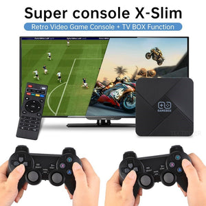 Balerz Dual-System 4K TV Game Player Video Game Console Wireless Gamepad Built in 40000+ Games 128G TV Box Support NDS/PS1/PSP/N64