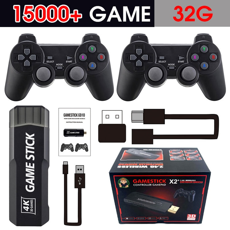 Balerz Game Stick 128GB 4k GD10 40000 Games Portable Wireless Controllor Dropshipping 40 Simuators Retro Video Game Consoles Game Stick