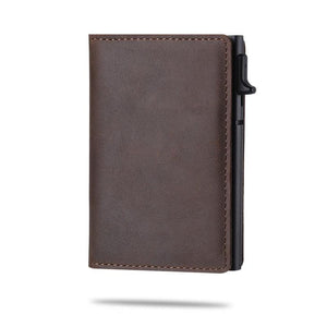 Balerz Airtag Leather Wallet Cardholder 5-12 Smart Slide RFID Slim Blocking