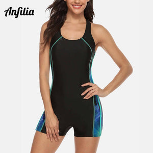 Balerz Anfilia One Piece Women Pro Sports Swimwear Boyleg Sport Swimsuit