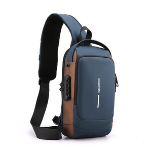 Balerz Anti theft Crossbody Sling Shoulder Bag Backpack Lightweight Chest Daypack with Usb Charging Port Fit for 9.7'' ipad