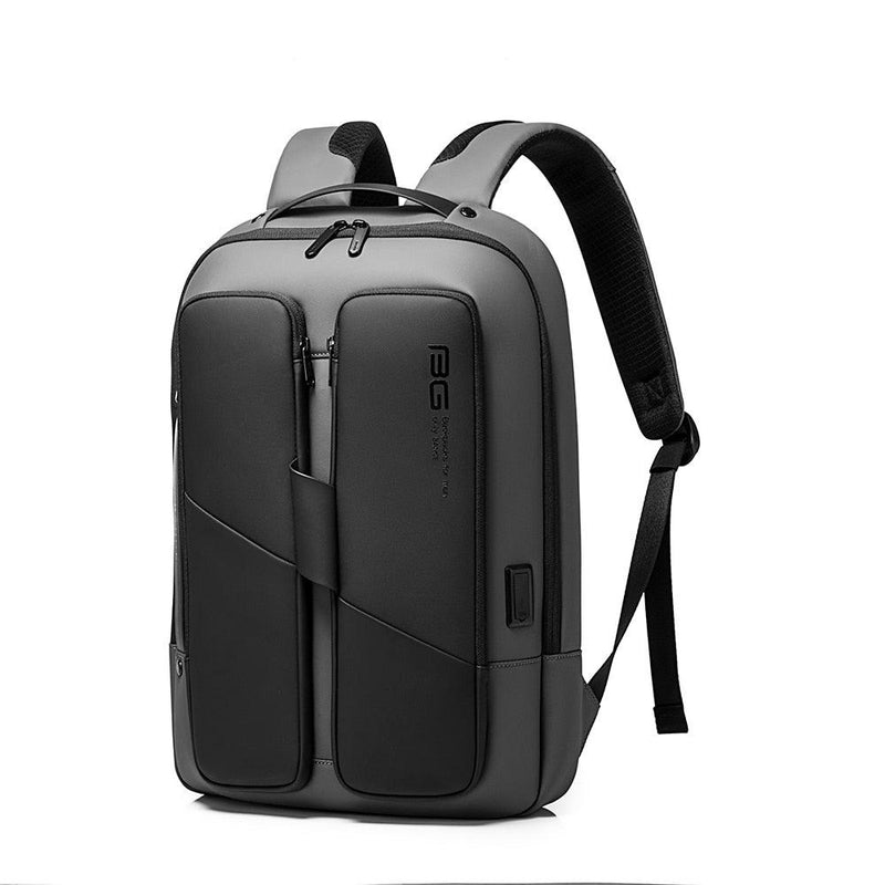 Balerz BANGE Waterproof Anti-Theft Unisex Travel Laptop Backpack with USB Charging (Black)