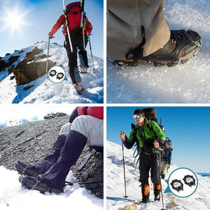 Balerz Crampons Shoes 19 Spikes Ice Snow Gripper Shoes Camping Anti-Slip Climbing Gripper
